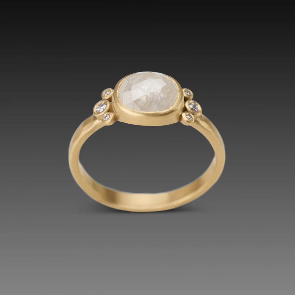 Oval Gray Diamond Ring - Image 5