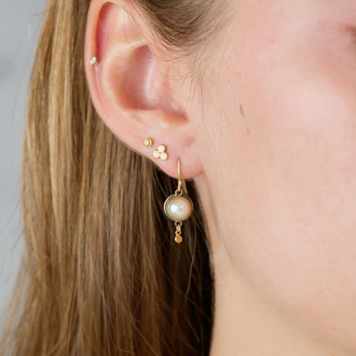 Pearl Drop Earrings - Image 2