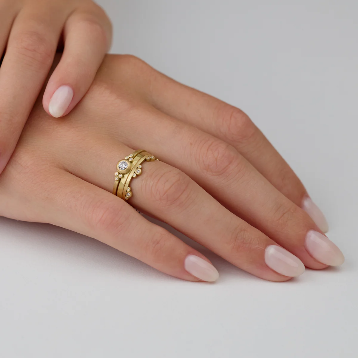 Petite Diamond Flourish Ring - Image 3