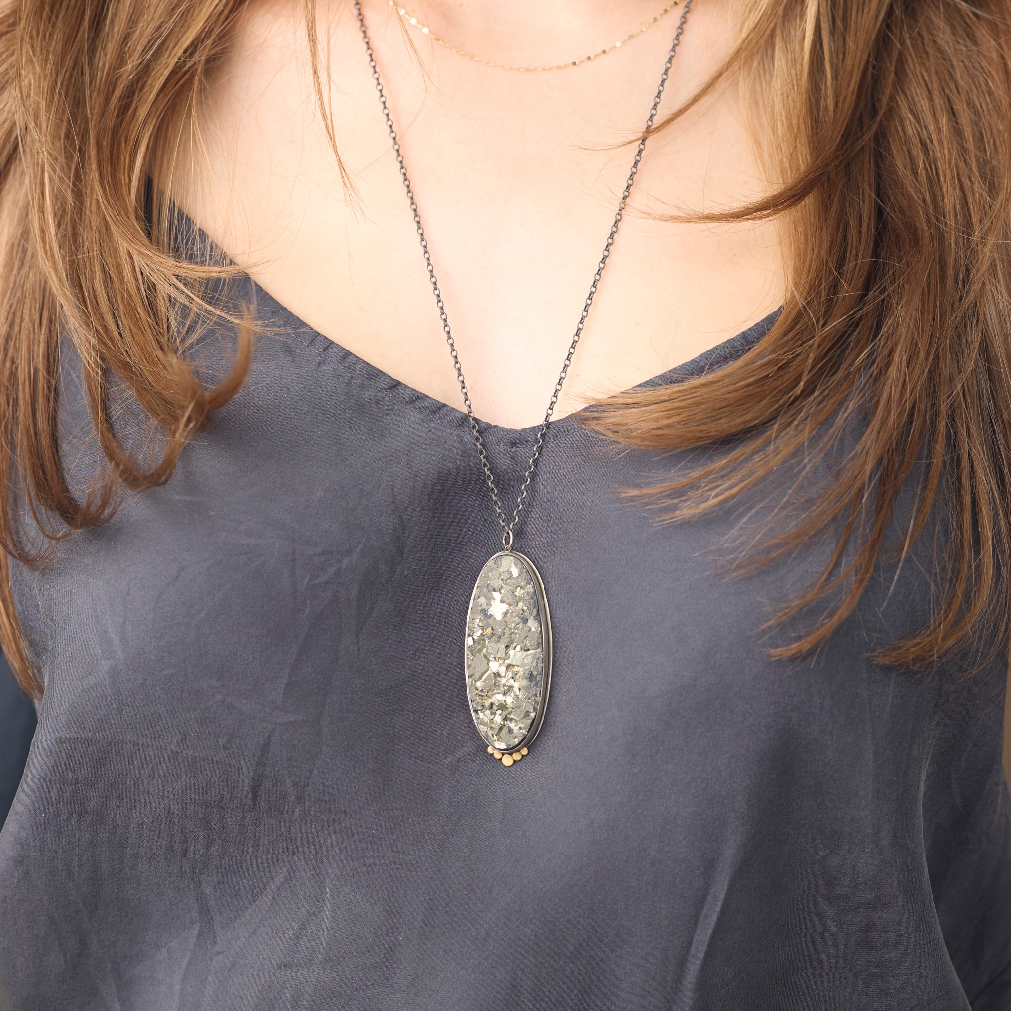Pyrite Statement Necklace - Image 2