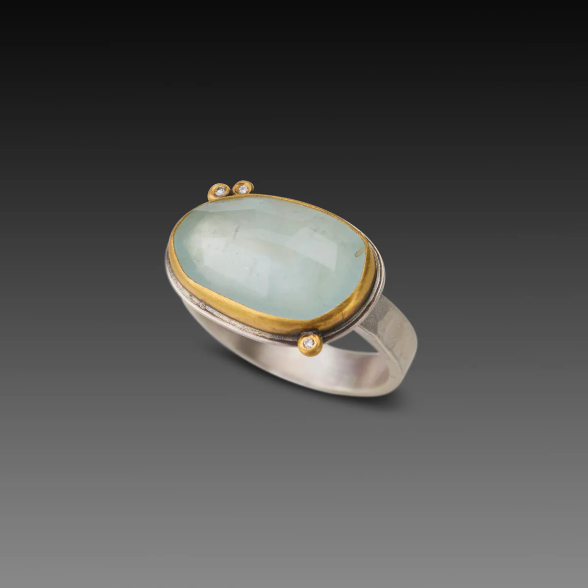 Rose Cut Aquamarine Ring - Image 3
