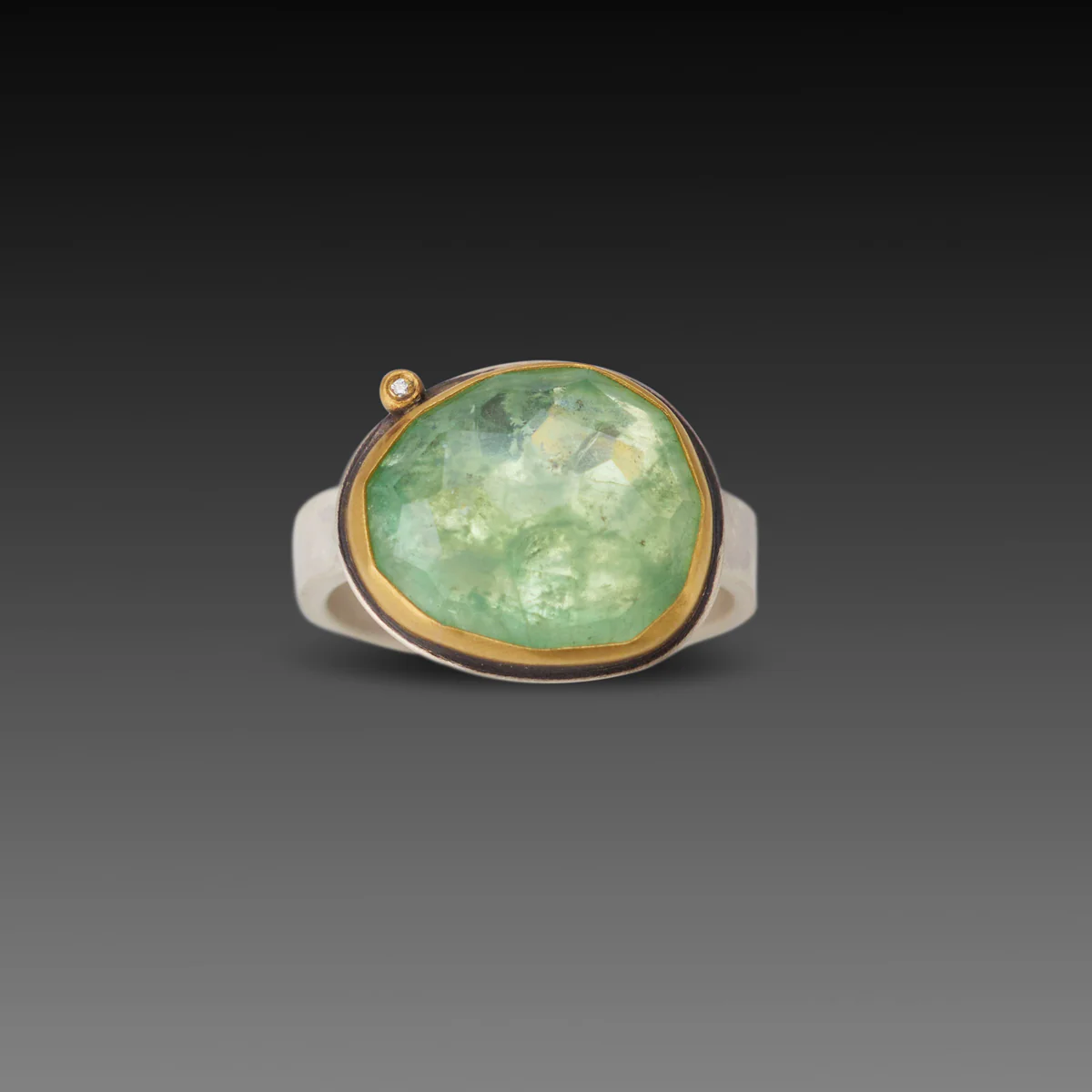Rose Cut Beryl Ring