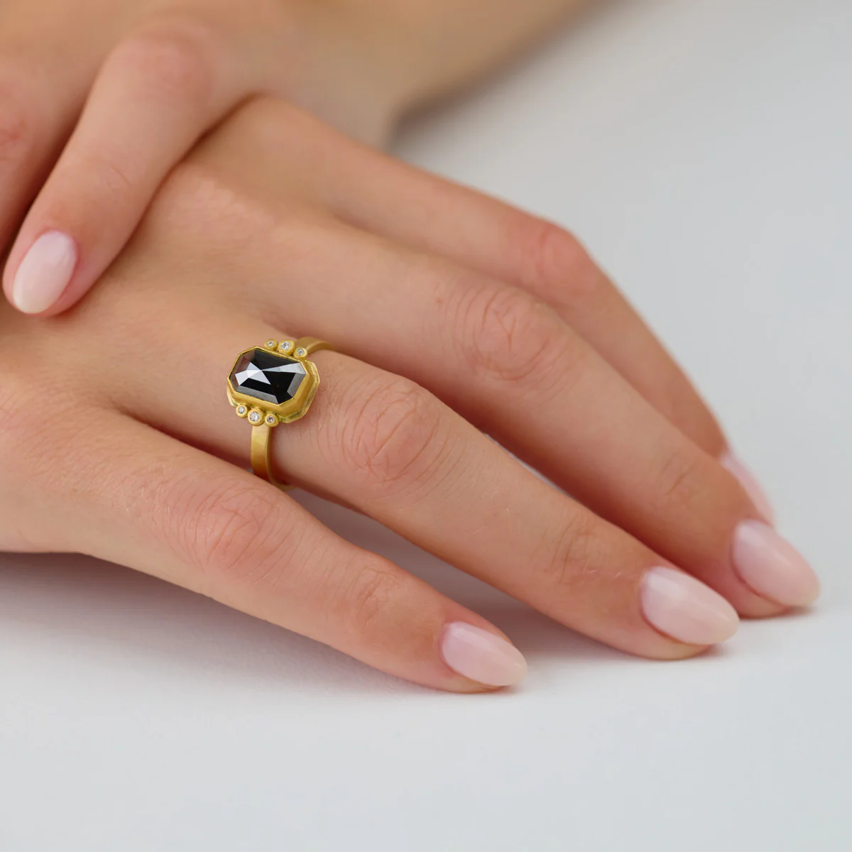 Rose Cut Black Diamond Ring - Image 3