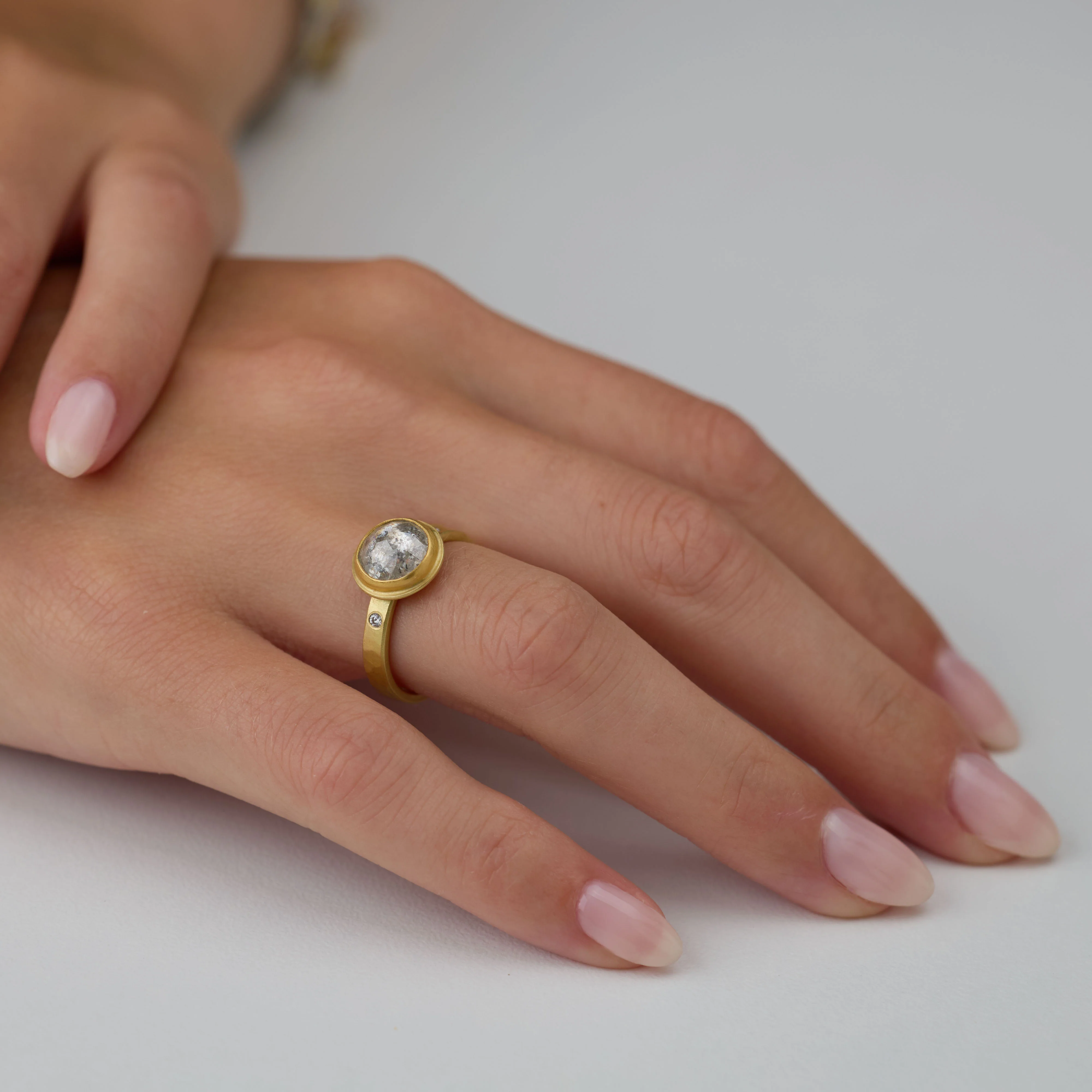 Rose Cut Icy Diamond Ring - Image 2
