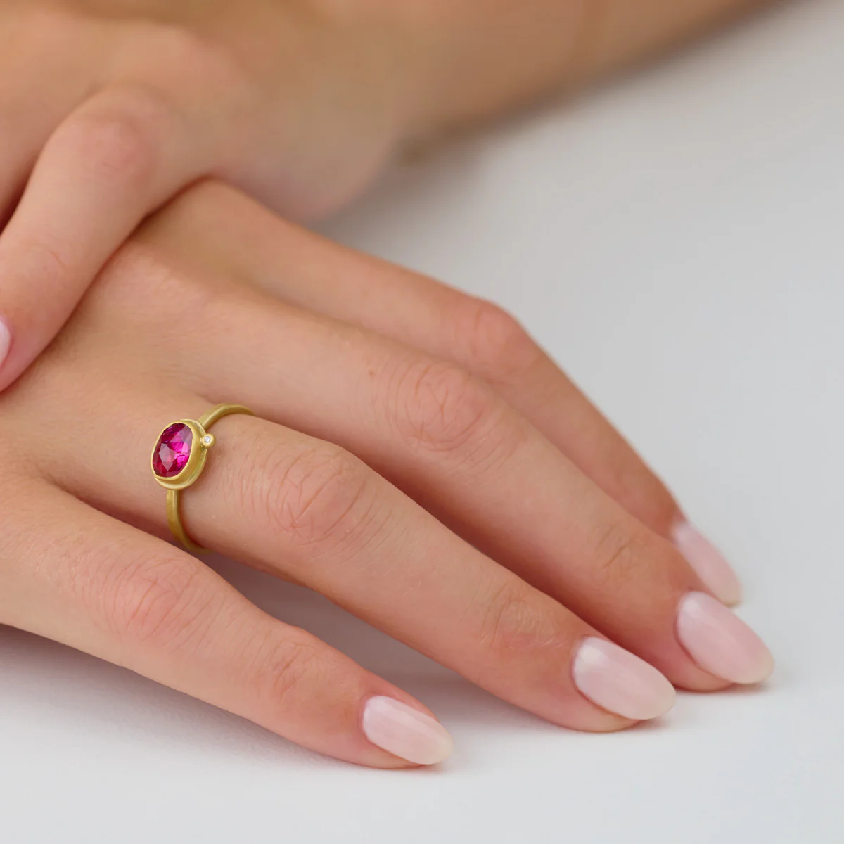 Ruby Ring with Diamond - Image 2
