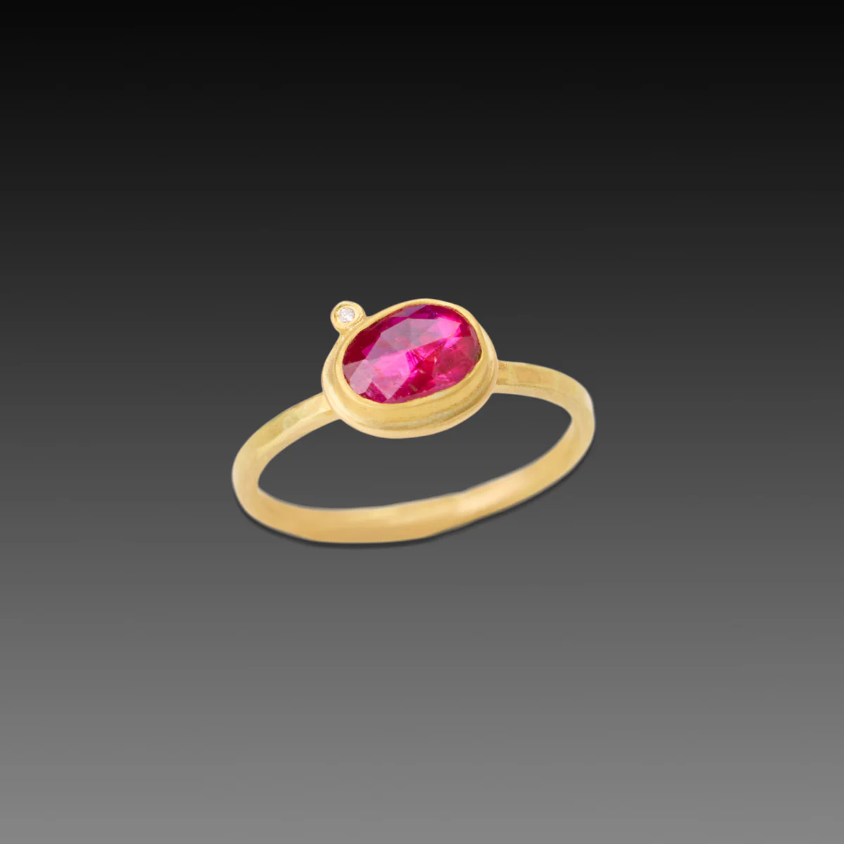 Ruby Ring with Diamond - Image 3