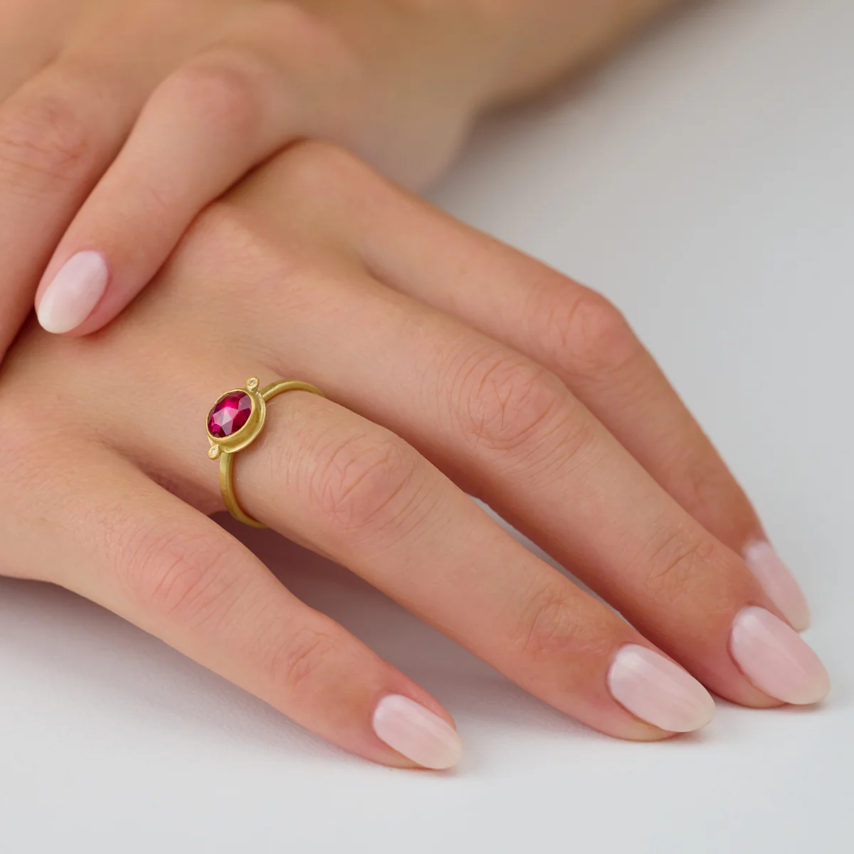 Ruby Ring with Diamonds - Image 2