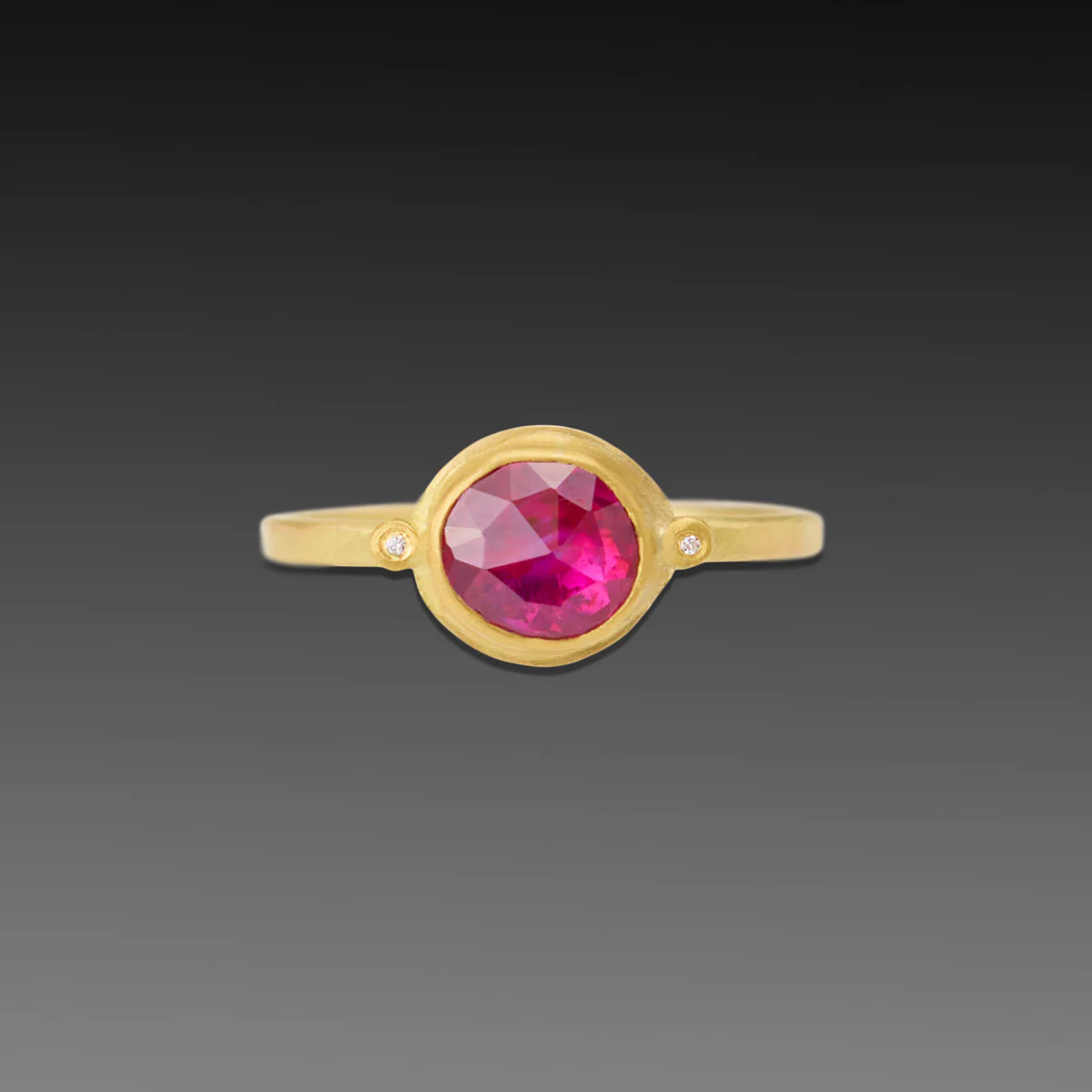 Ruby Ring with Diamonds - Image 3