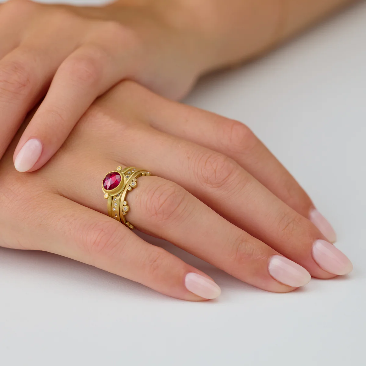 Ruby Ring with Diamonds - Image 4