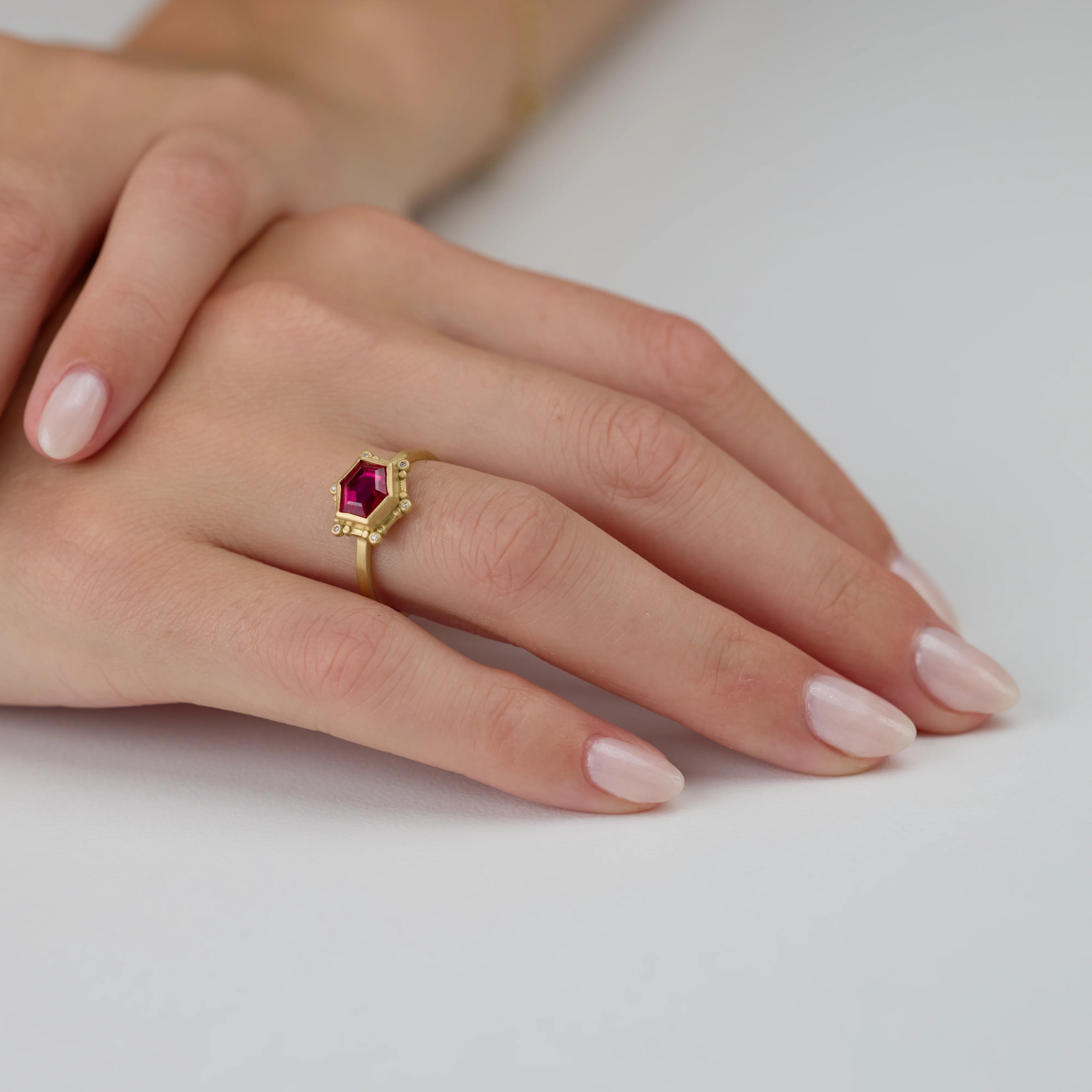 Ruby Ring with Diamonds - Image 2