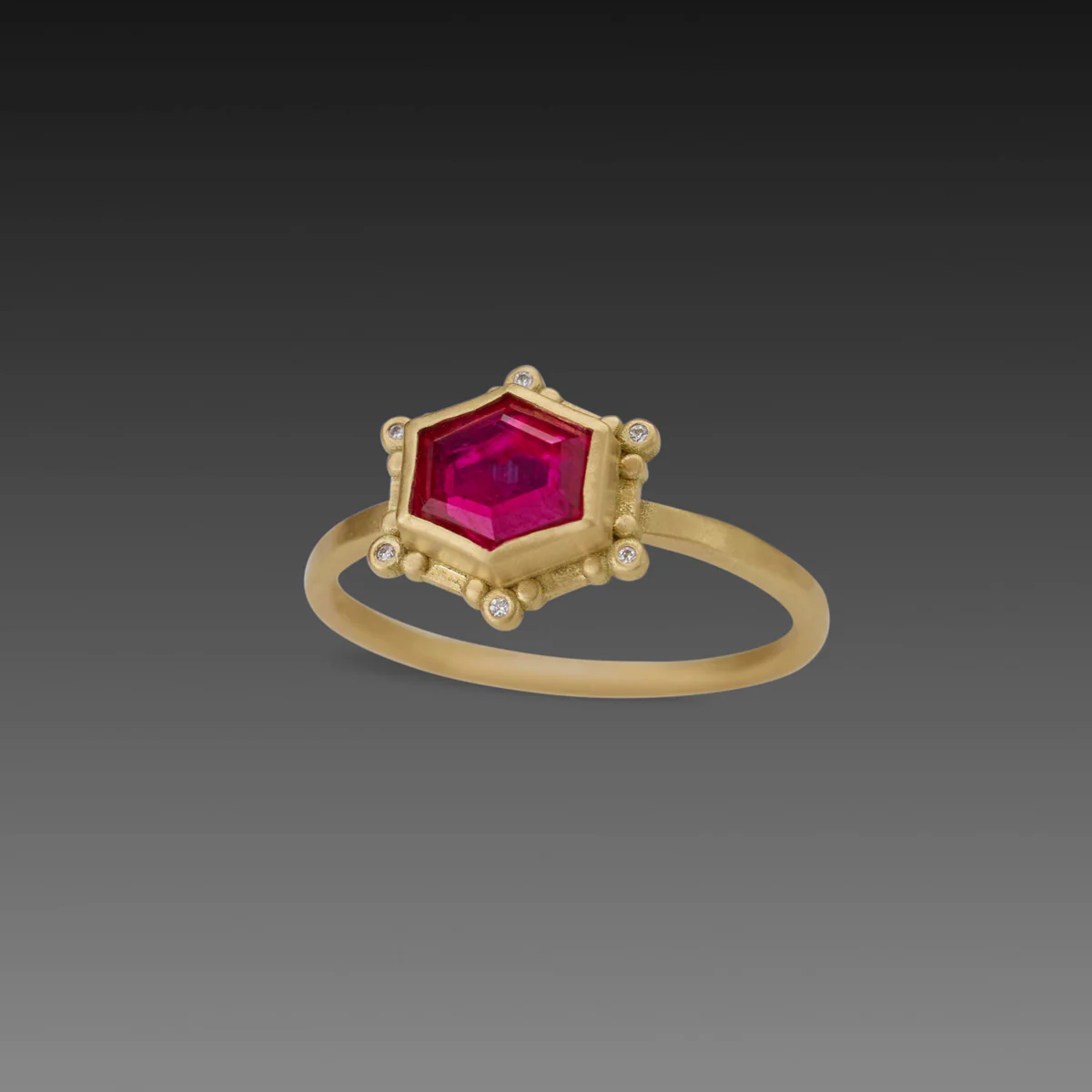 Ruby Ring with Diamonds - Image 3