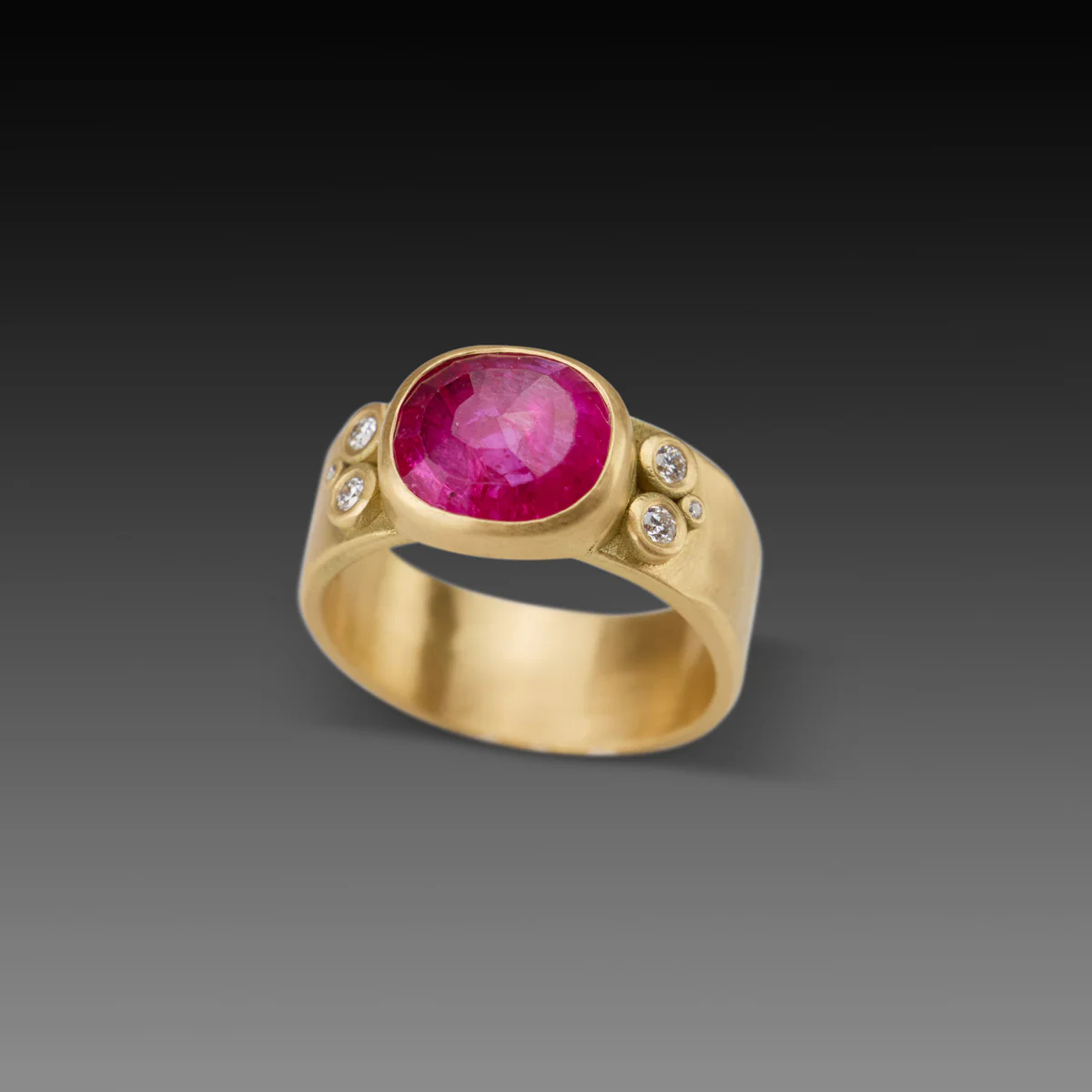 Ruby Ring with Diamonds - Image 3