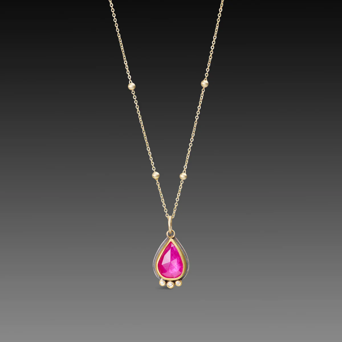 Ruby Teardrop Necklace