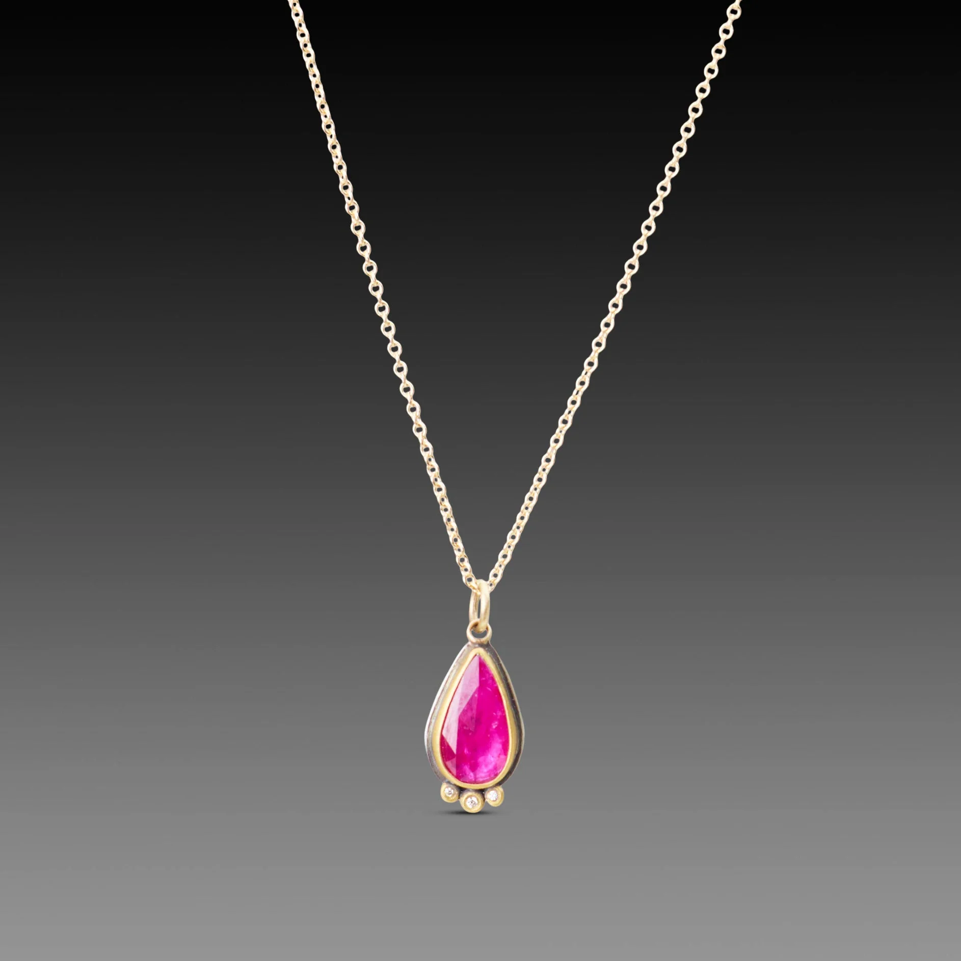 Ruby Teardrop Necklace