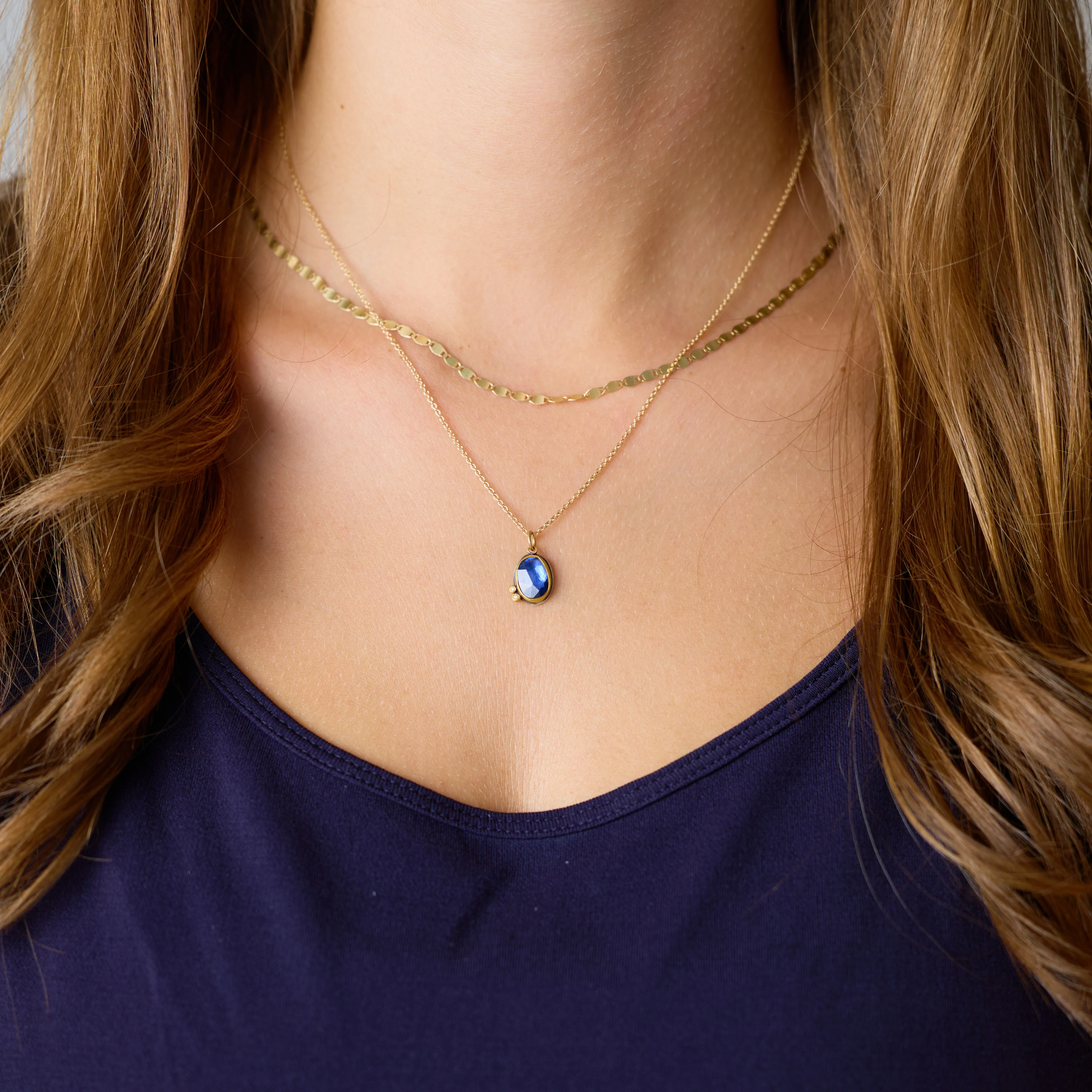 Sapphire Necklace with Diamonds - Image 2