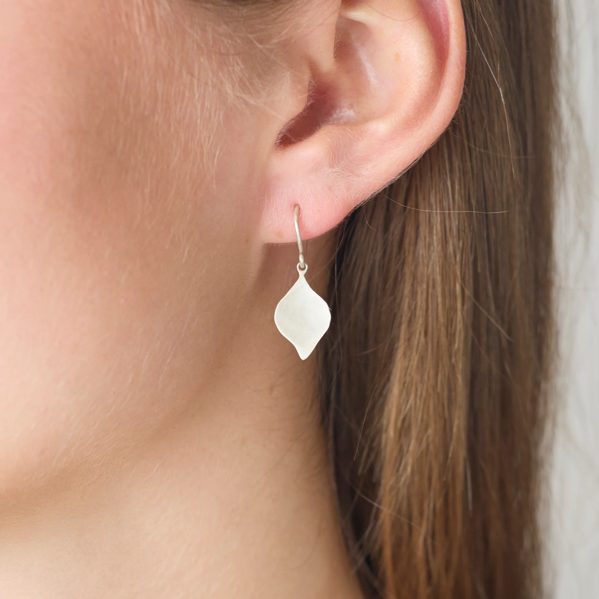 Silver Leaf Earrings - Image 2