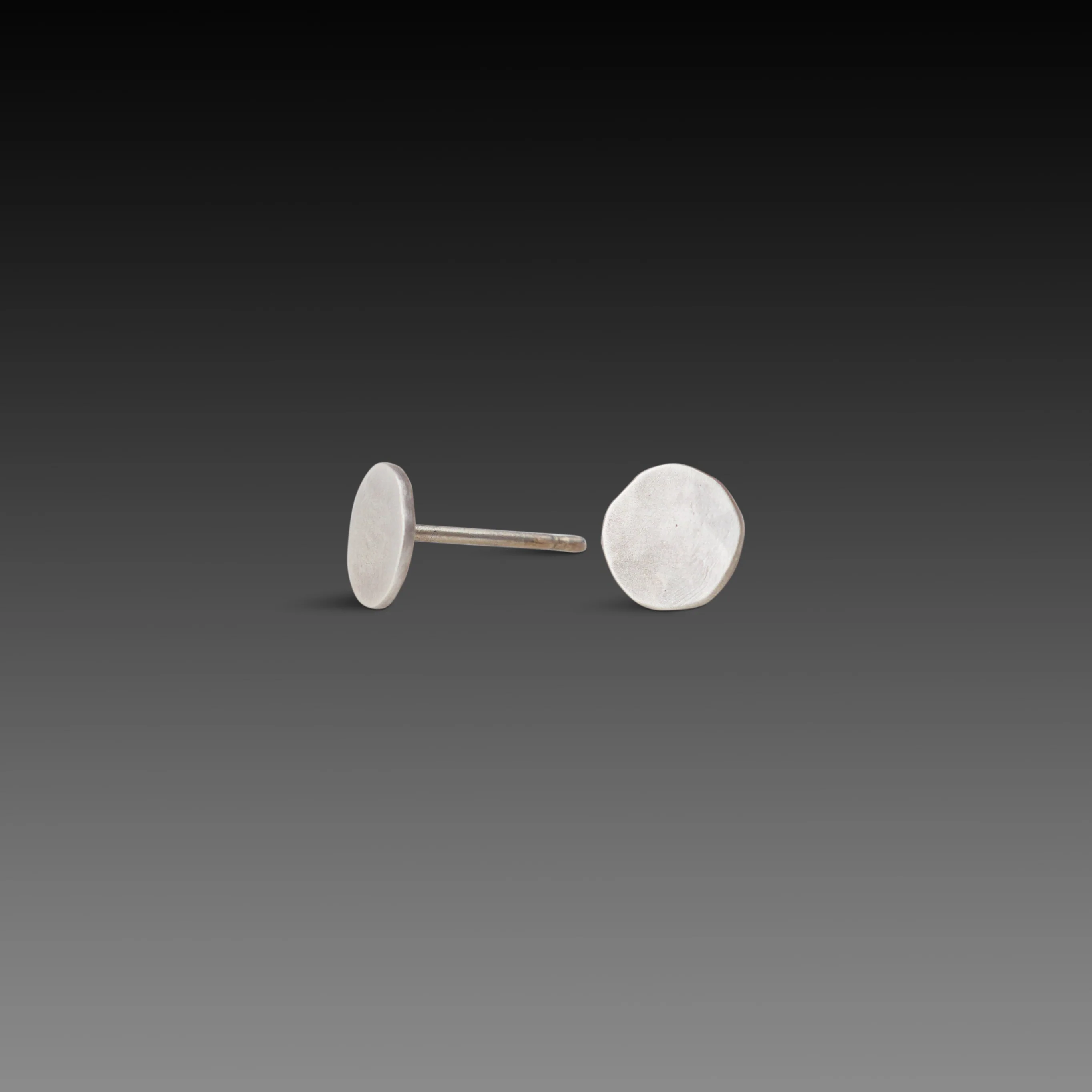 Simple Disk Stud Earrings - Image 3
