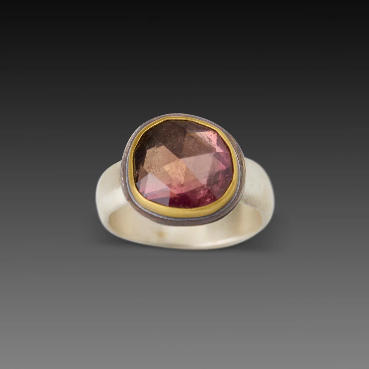 Simplicity Pink Ombre Tourmaline Ring