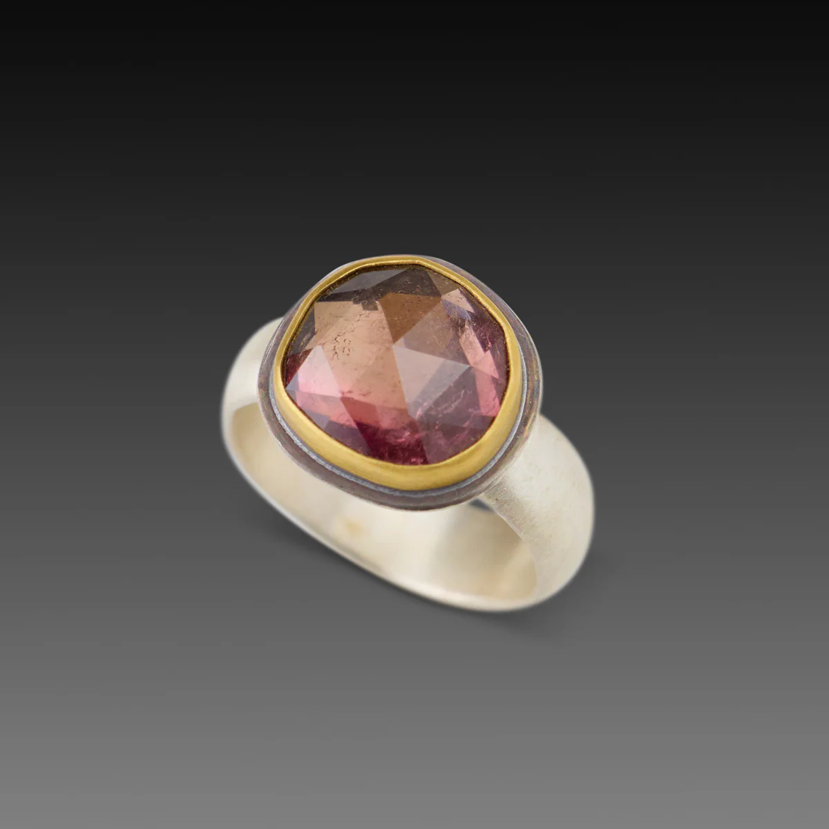 Simplicity Pink Ombre Tourmaline Ring - Image 3