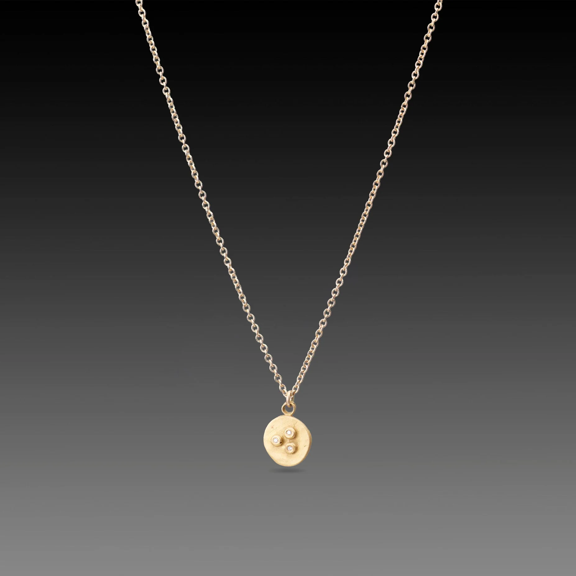 Small Bud Necklace with Diamonds