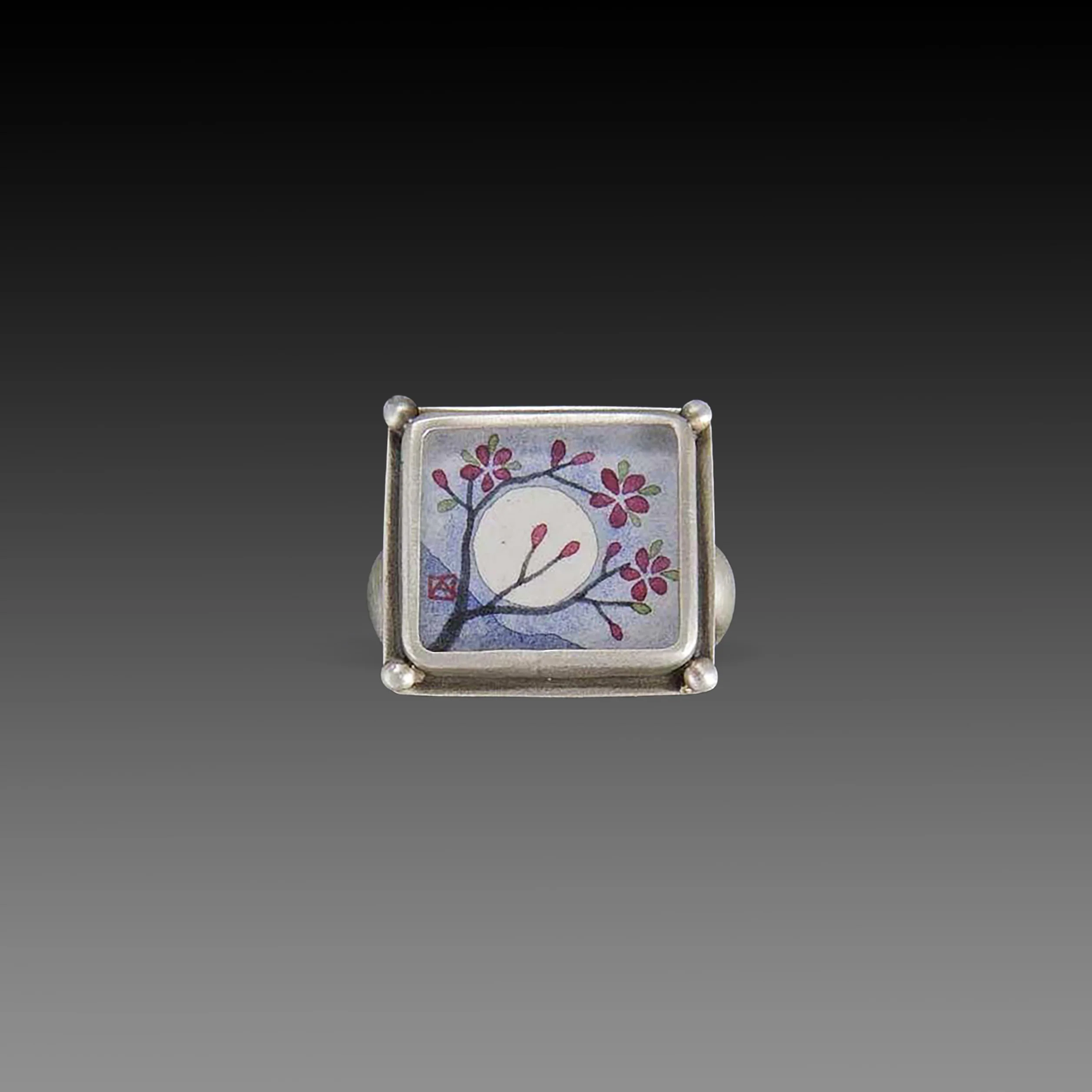 Small Square Plum Blossom Ring