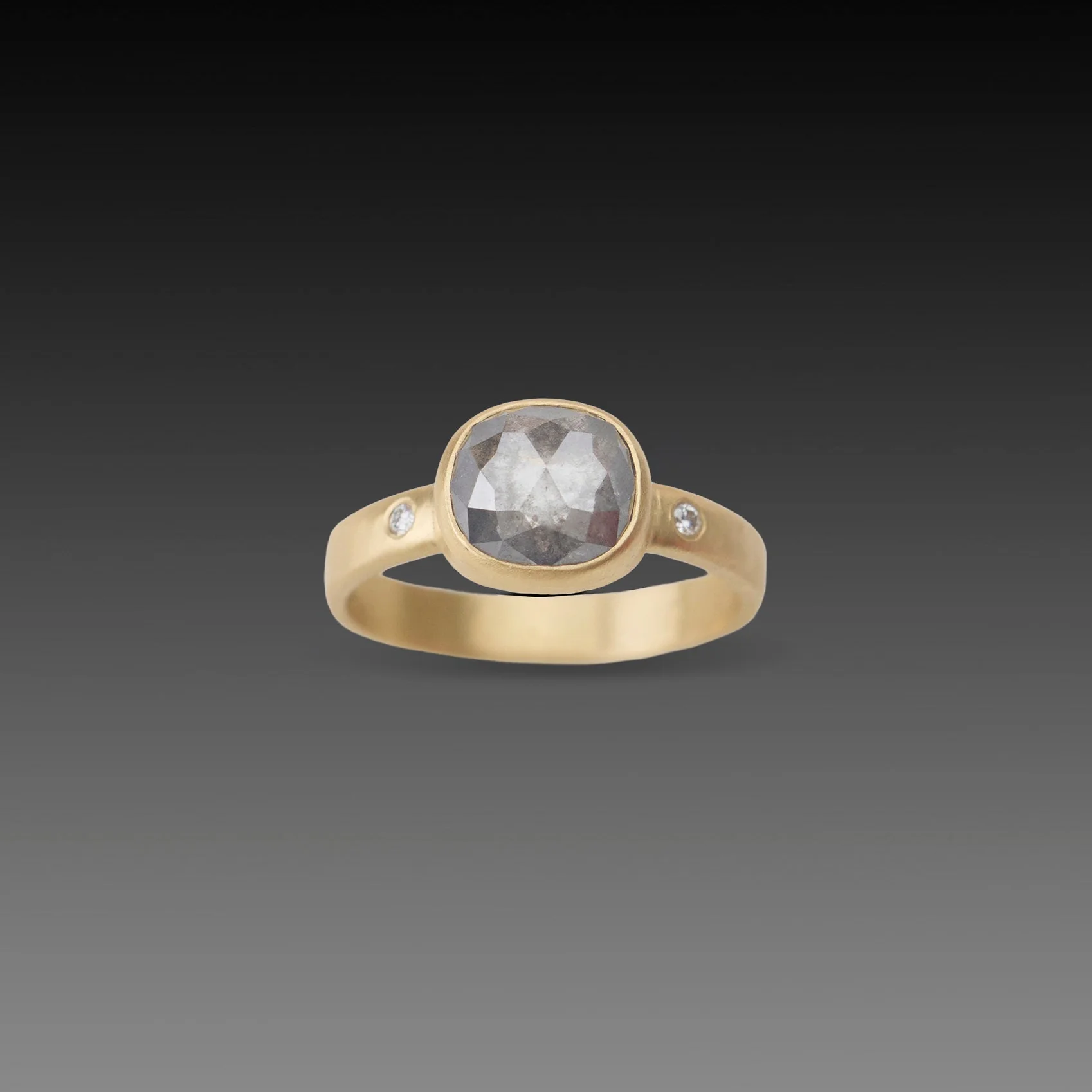 Smoky Gray Diamond Ring