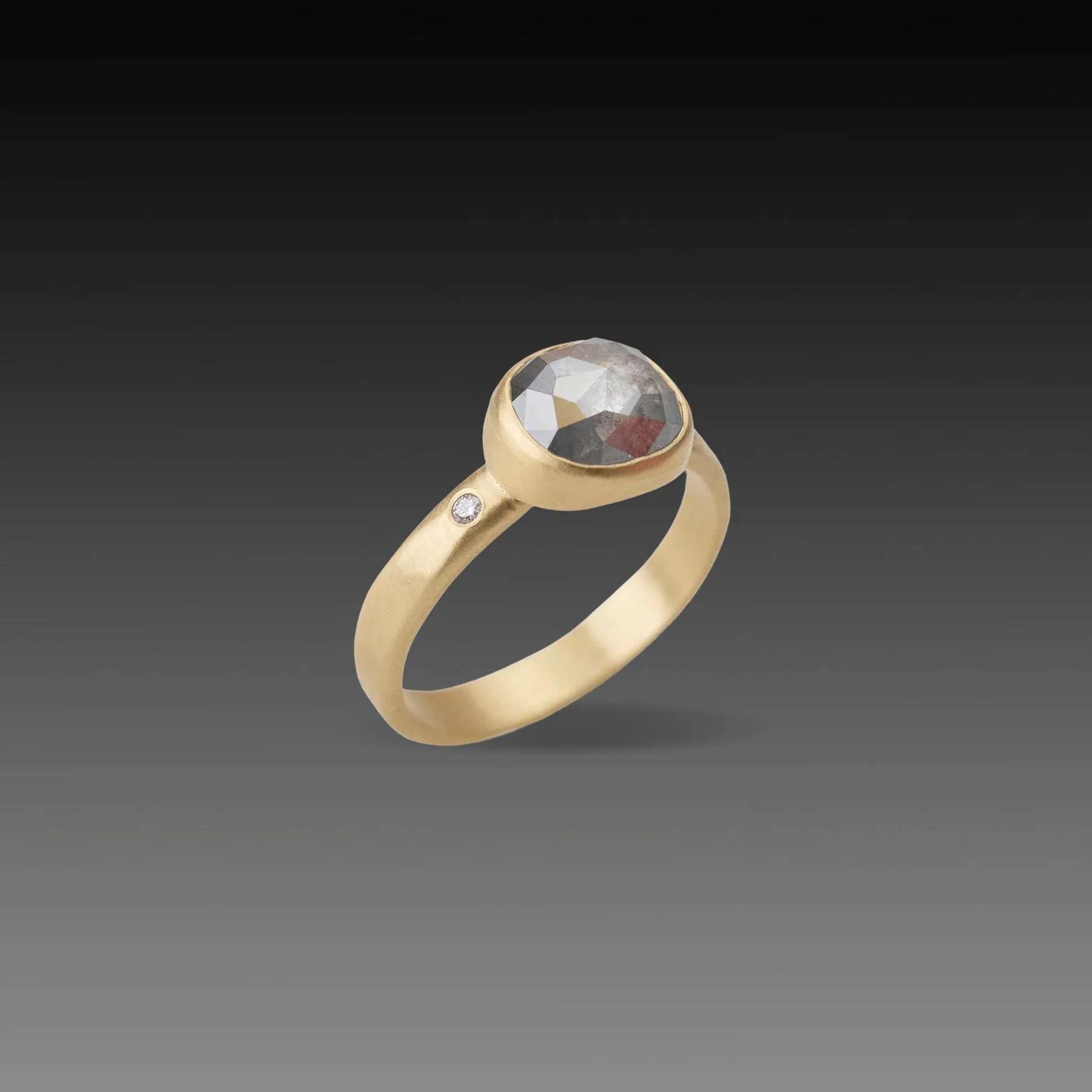 Smoky Gray Diamond Ring - Image 3