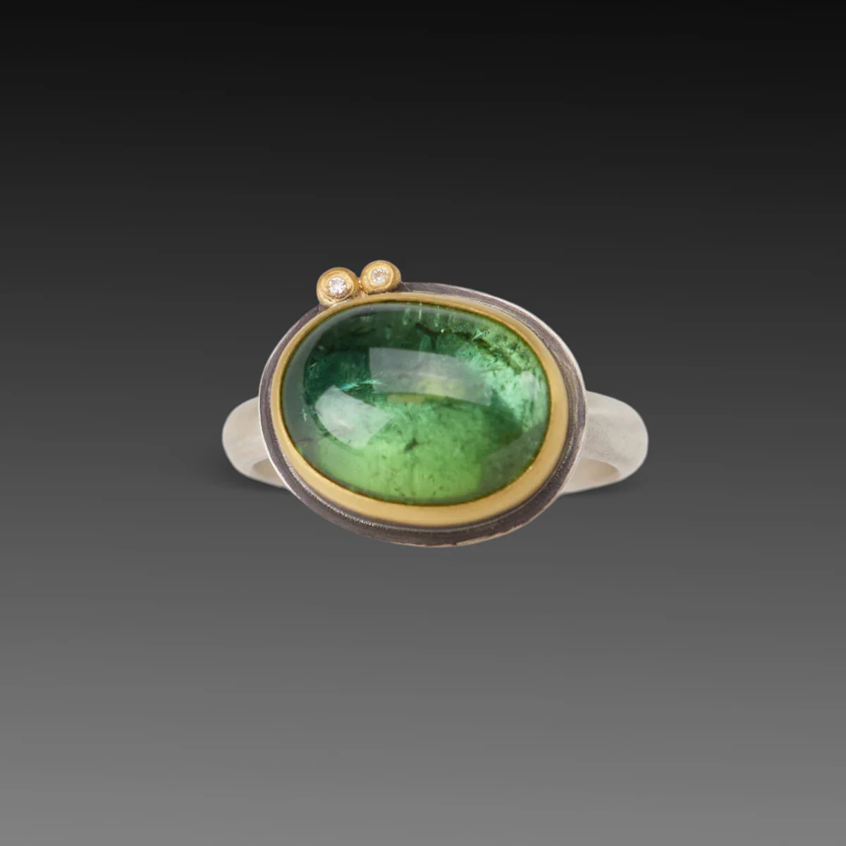 Smooth Green Tourmaline Ring