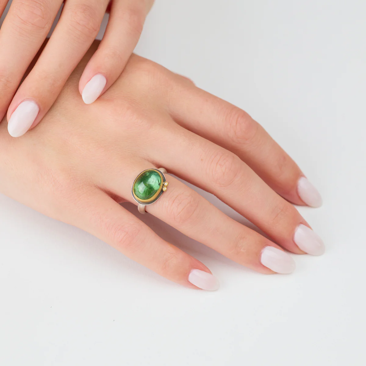 Smooth Green Tourmaline Ring - Image 2