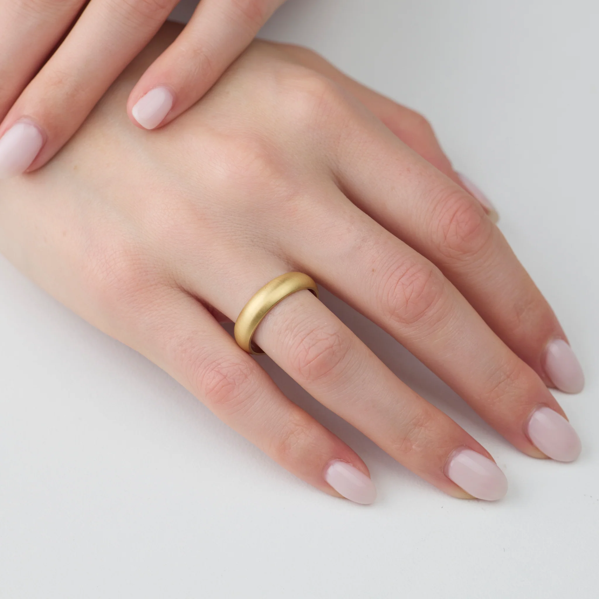 Softly Rounded 5mm Gold Band - Image 2