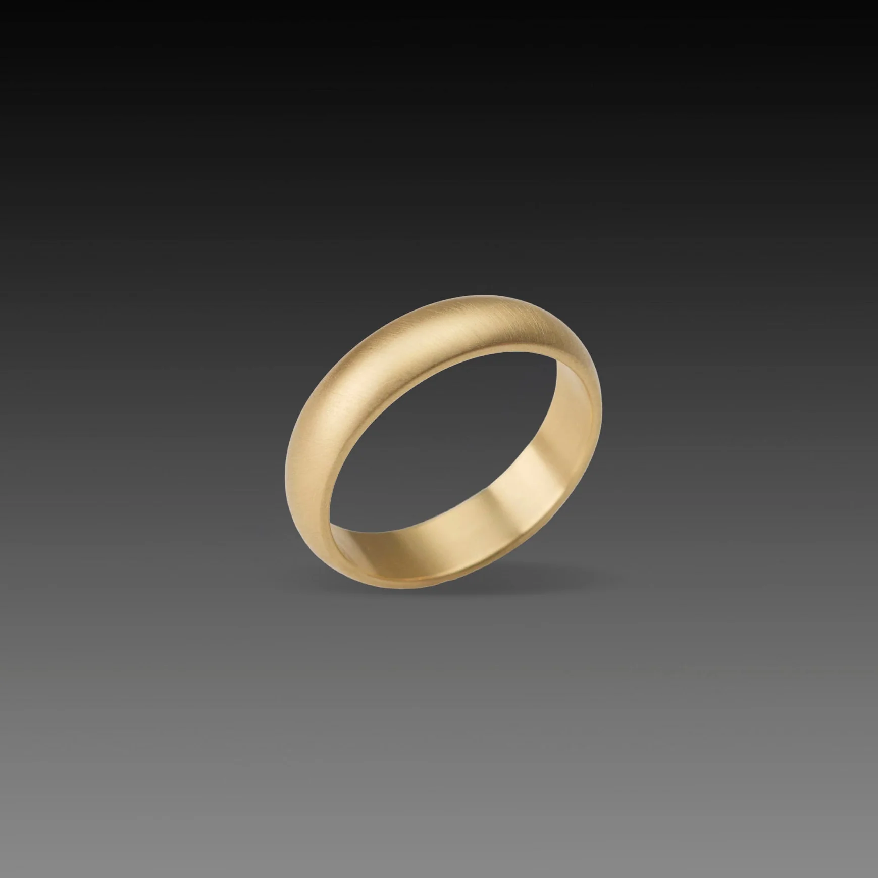 Softly Rounded 5mm Gold Band - Image 3