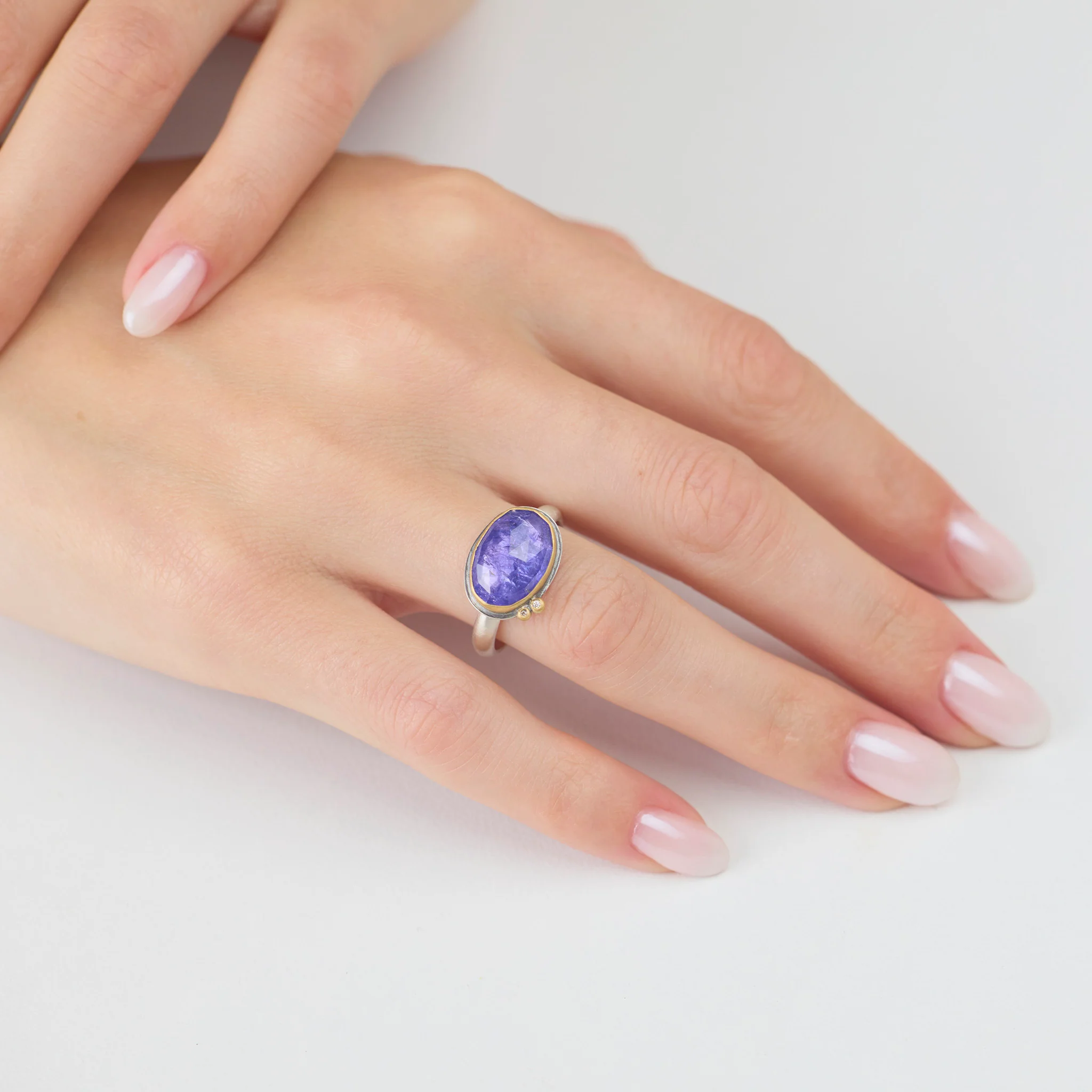 Tanzanite Ring with Diamonds - Image 2