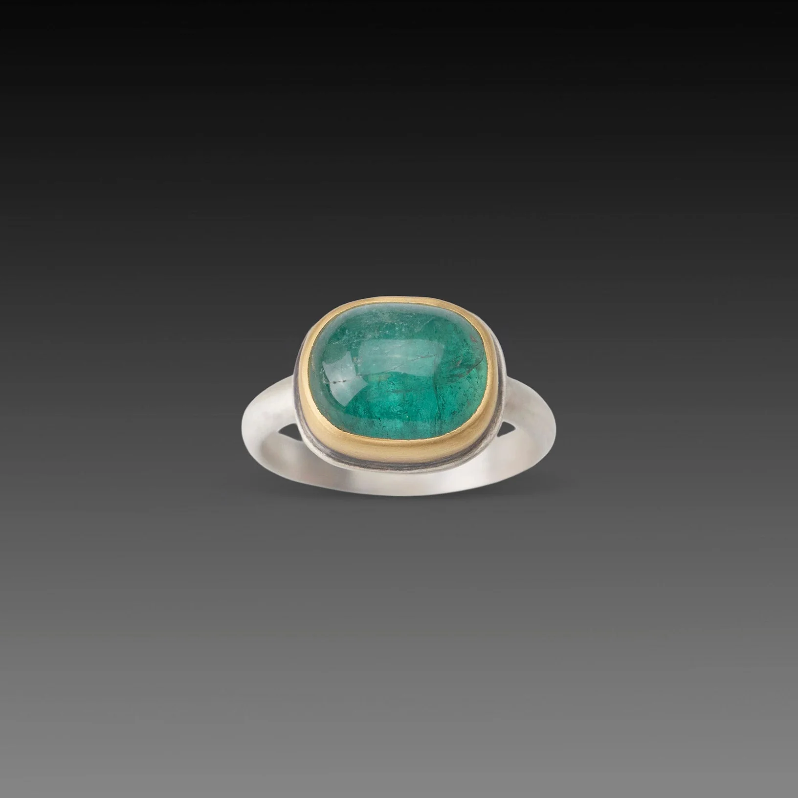 Teal Tourmaline Ring