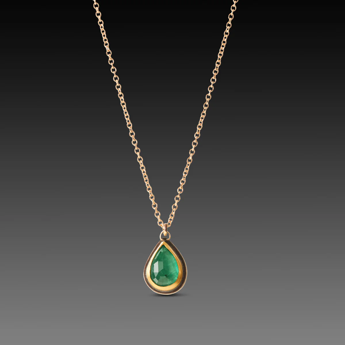 Teardrop Emerald Necklace