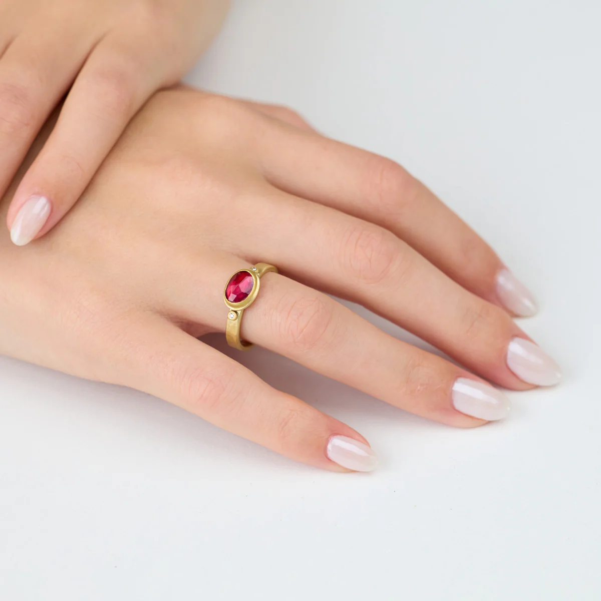 Ruby Ring with Diamonds - Image 2
