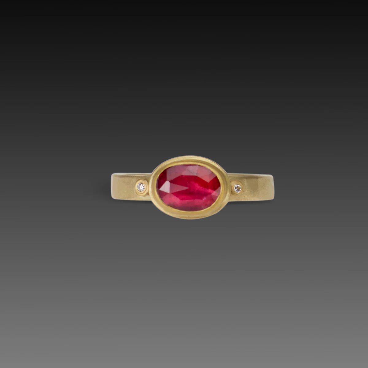 Ruby Ring with Diamonds - Image 3