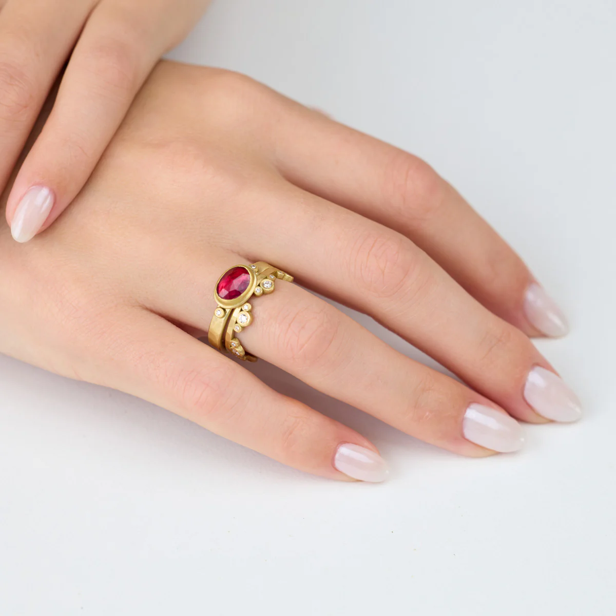 Ruby Ring with Diamonds - Image 4