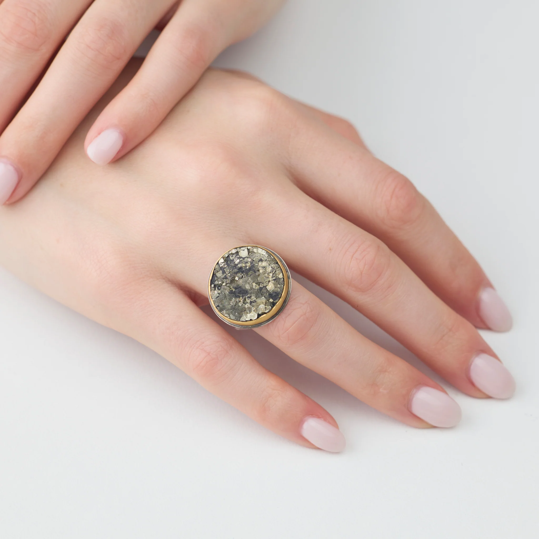 Textured Pyrite Ring - Image 2