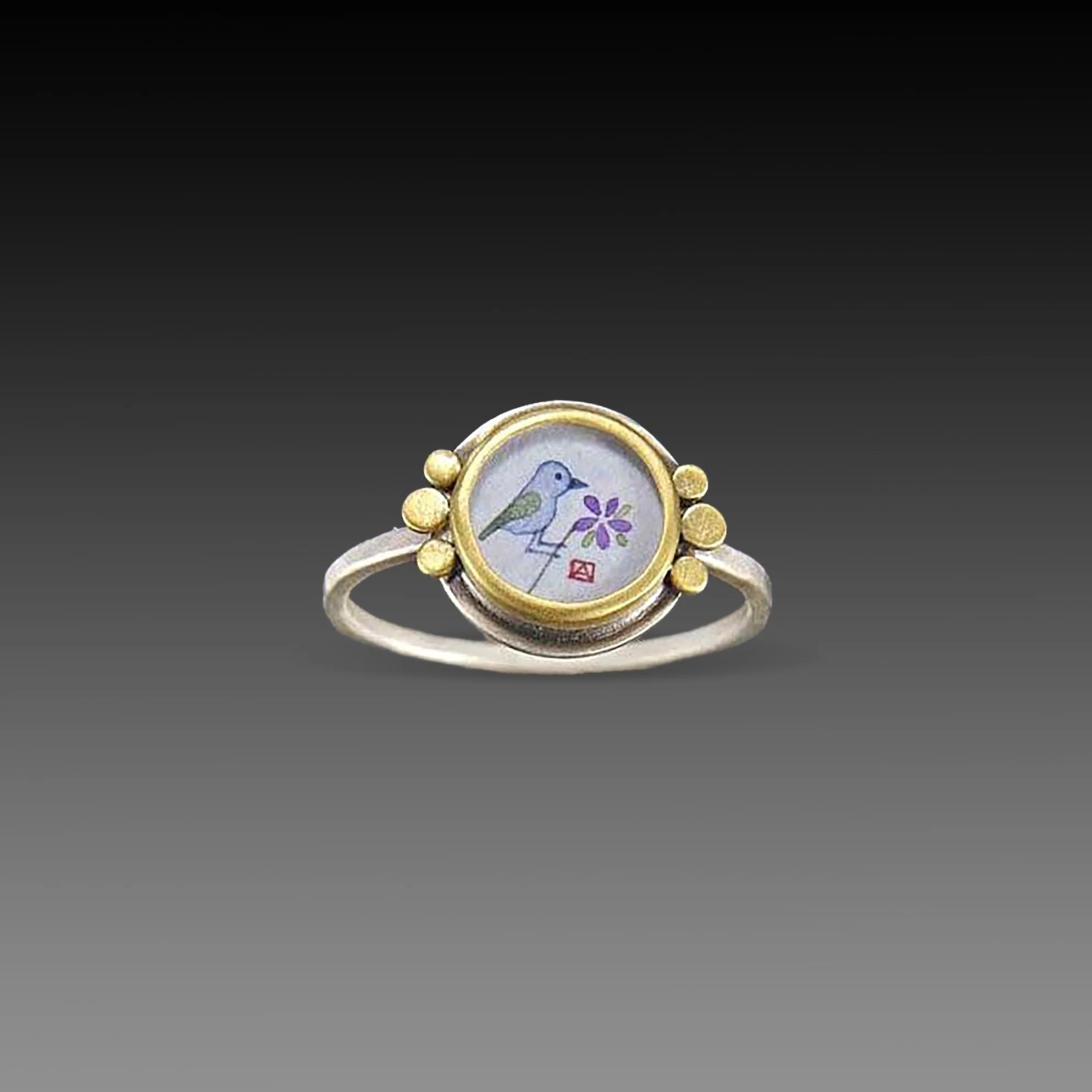 Tiny Bluebird Ring