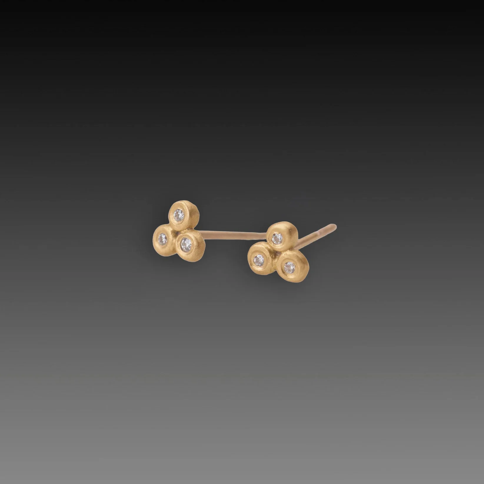 Tiny Diamond Trio Studs - Image 3