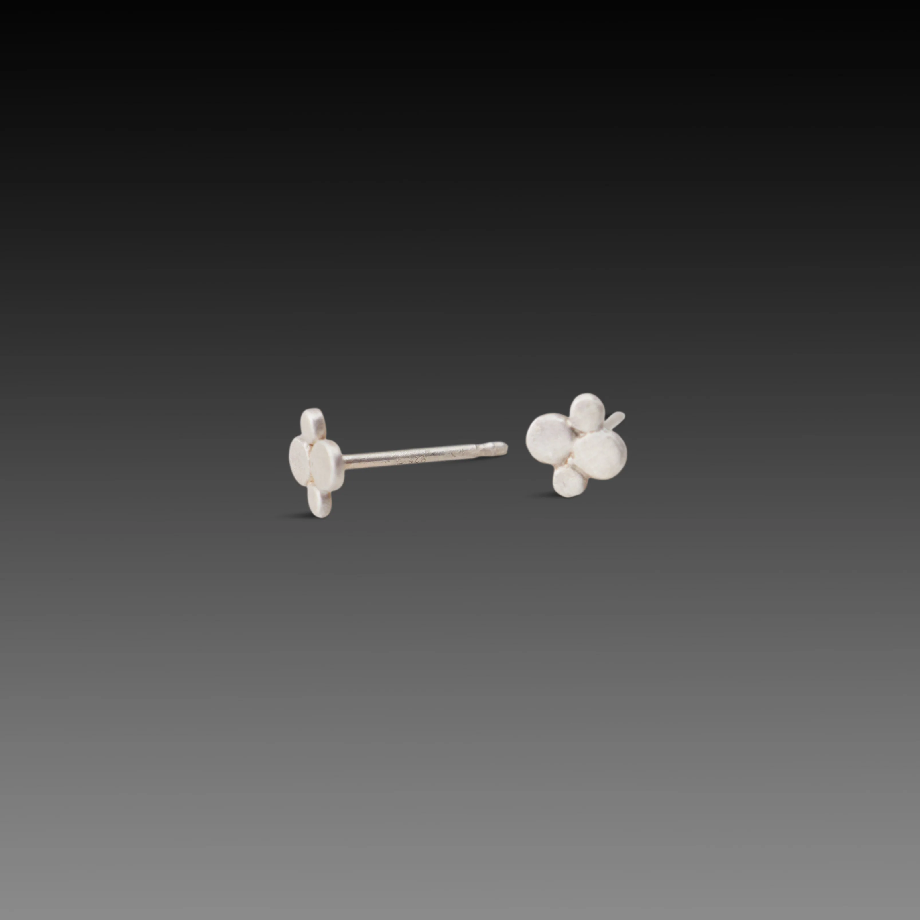 Tiny Multi Disk Stud Earrings - Image 3