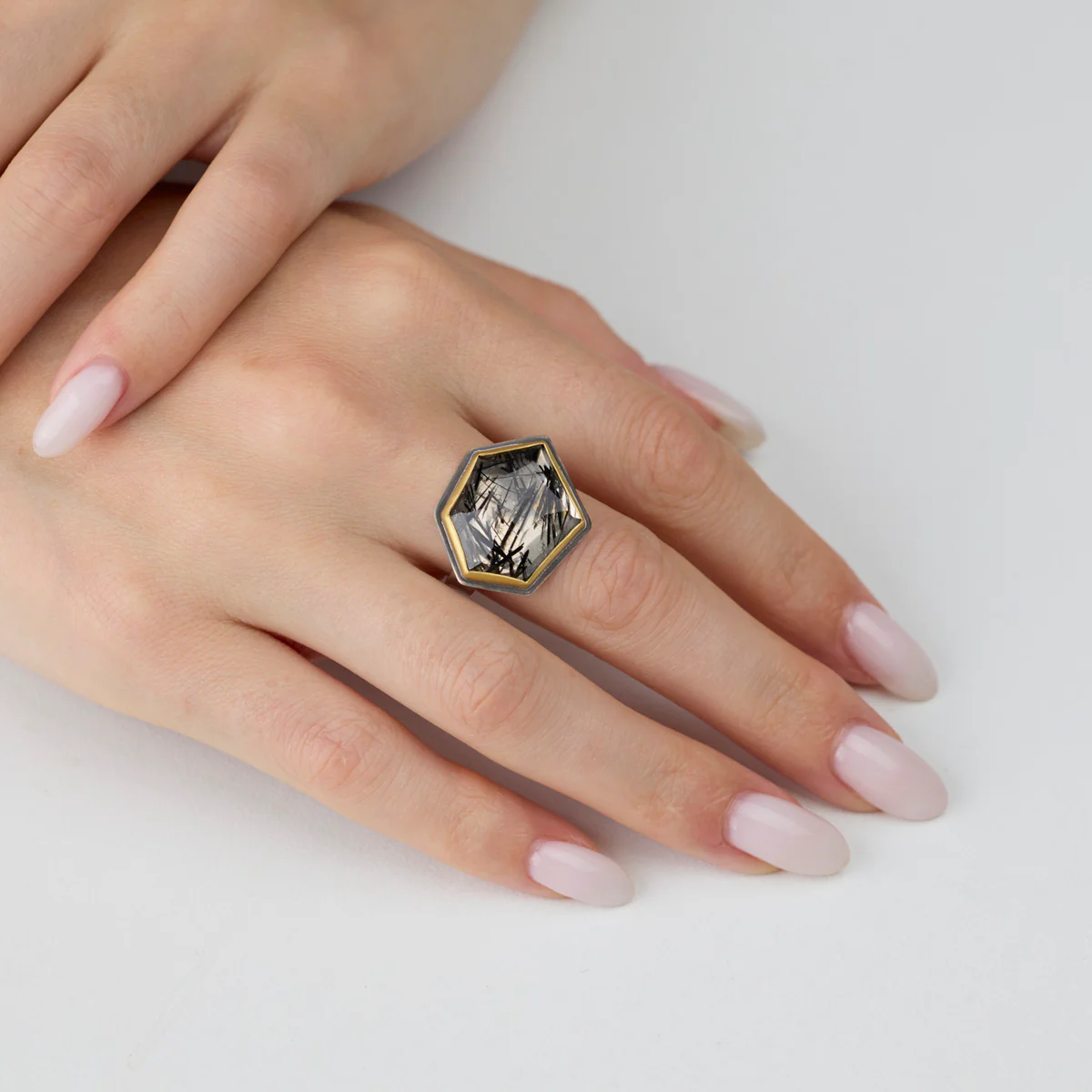 Tourmalinated Quartz Ring - Image 2