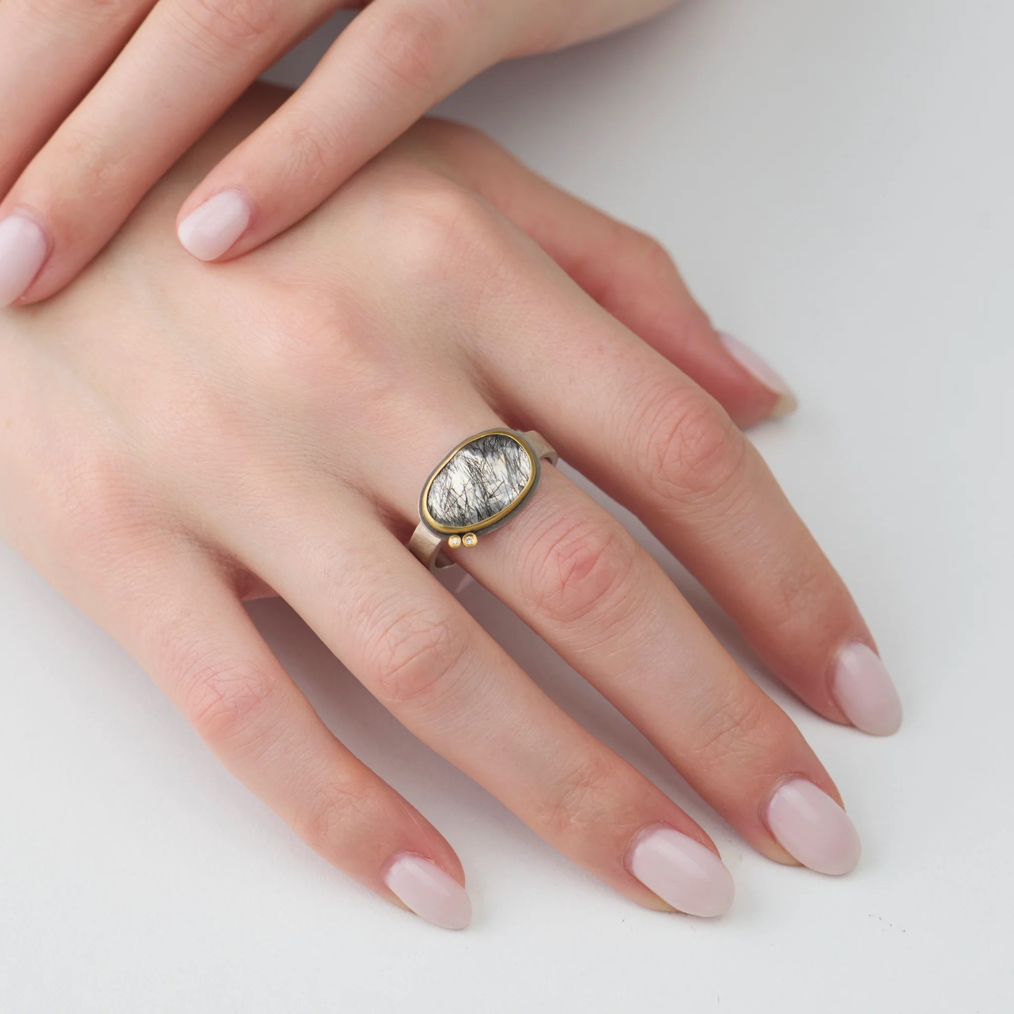 Tourmalinated Quartz Ring - Image 2