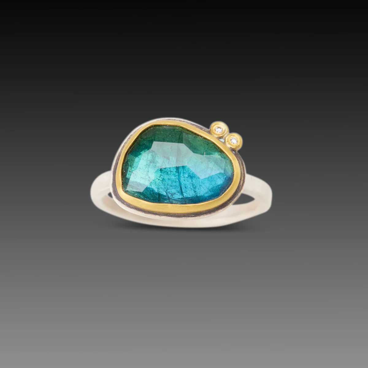 Tourmaline Ring with Diamonds