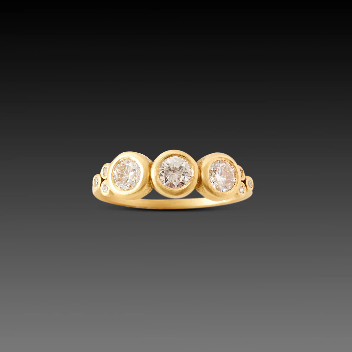 Triple Brilliant Cut Diamond Ring - Image 2
