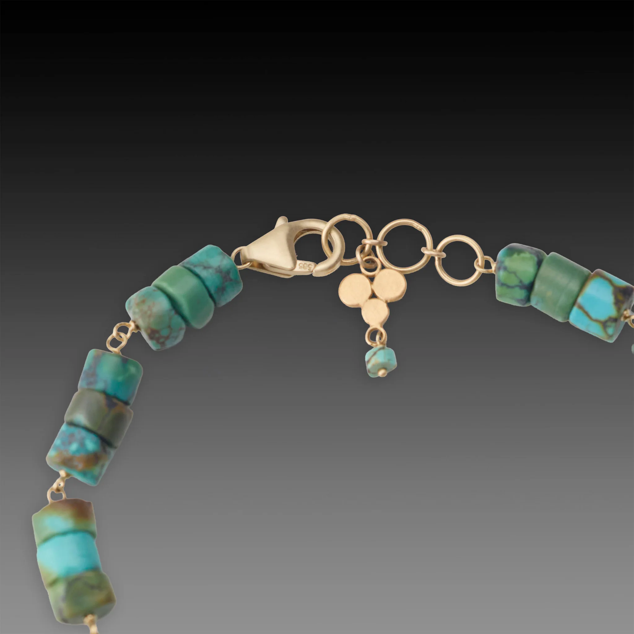 Turquoise and Gold Bracelet - Image 3