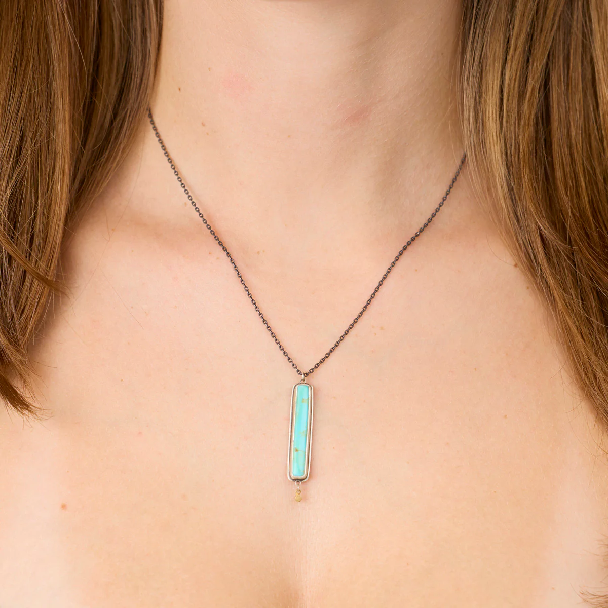 Turquoise Baton Necklace - Image 2
