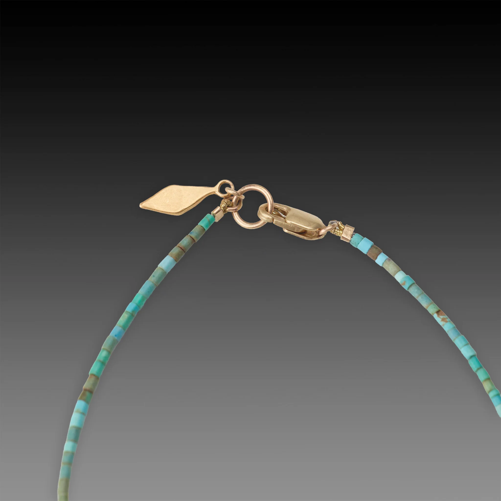 Turquoise Bracelet with 22k Diamond Charm - Image 3