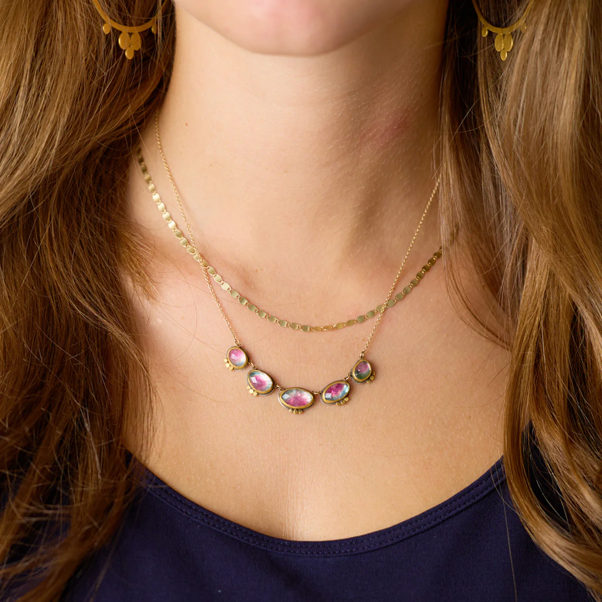 Watermelon Tourmaline Necklace - Image 2