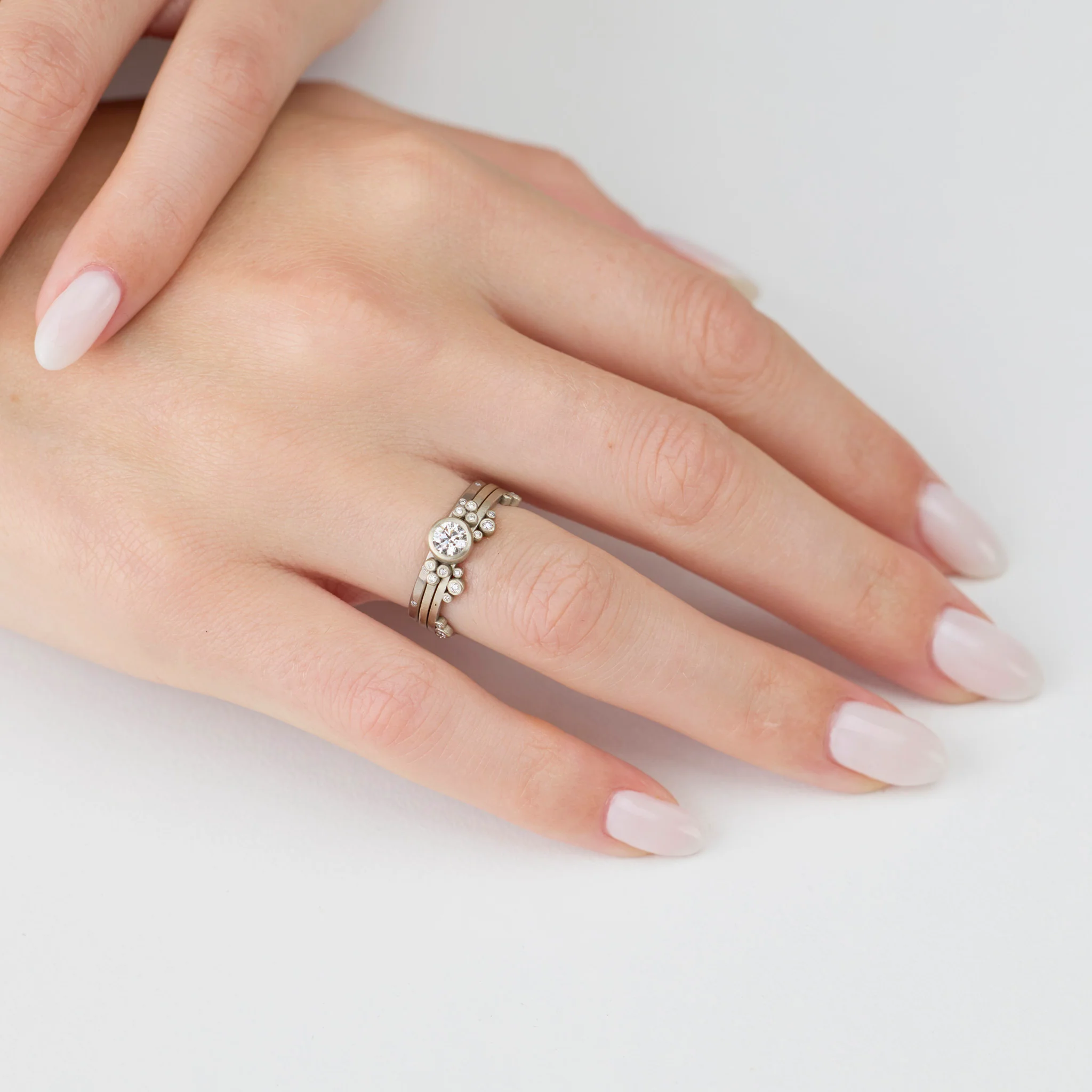 White Gold Diamond Stack - Image 2